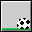 Pixelated soccer ball animation with black-and-white patterned ball and small black animal figure moving across green grass strip on gray background.