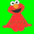 A pixelated buddy icon featuring Elmo from Sesame Street on a green background and text reading "The Red One Shall Rule" on a red background, arranged in a 2x1 contact sheet layout with two sampled frames.