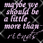 Animated text repeats 'maybe we should be a little more than friends' in light purple script over black background with diamond pattern.