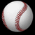 Three baseballs with red stitching on black background, one in bottom-right corner replaced by solid gray square.