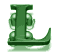 Green stylized letter L with curved base and decorative swirls, displayed in six showing animation progression