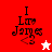 Four display 'I Love James' text with heart and arrow symbols, each with distinct background color and star symbol variation