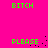 Bright pink background with green pixelated text reading 'BITCH' and 'PLEASE', some letters have black pixel artifacts.