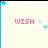 Animated sequence of 'WISH' text with shifting star positions across three and four on a light background