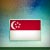 Static pixelated icon showing a red and white horizontal bicolour with a pink crescent and five stars on the red section, set against a blurred gradient background.