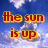 A six- displays text and a heart symbol over a blue sky with white clouds, with the rightmost grayed out