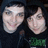 Two people in dark clothing pose closely together on the left, with pink pixelated text reading 'idk my bf ROSE?' on a black background to the right.