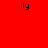 Red and white pixelated with repeated 'ily' text in black, arranged across multiple overlapping rectangular sections