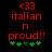 <red> pixel text <33 italian n proud!!</red> with green clovers on black background, two versions differ in clover arrangement.