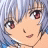 A pixelated anime-style character with light blue hair and red eyes appears on the left side of a contact sheet, while the right side displays stylized text "Anime IM" above smaller text "COM" against a black background.
