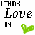 Static pixel art icon with black text and a green heart symbol on white background.