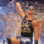 A pixelated animated contact sheet showing two frames of a wrestling-themed buddy icon with a wrestler character and green text logo on the right.