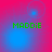 Green pixelated text 'MADDIE' on a pink-to-blue gradient background with shifting circular light effects.
