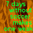 Green text on orange background reads '7 days without soccer makes one weak' with a gray rectangular area on the right side.