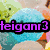 Pixelated image with purple text overlays on four distinct backgrounds including a blue-haired character and colorful objects.