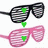 nine shutter shades icons with heart symbols, each displaying 'thats hott' text in different colors below