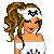 Pixel art contact sheet showing a female character in sports attire with baseball gear and text reading "Yankee Girl" below the images.