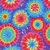 A static pixelated image featuring multiple overlapping circular patterns with vibrant rainbow color gradients transitioning through red, orange, yellow, green, blue, and purple hues.