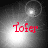 Four grayscale display a red 'lofer' text over bright light sources with circular halos, arranged in a