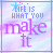 nine identical square with a pastel purple and blue gradient background, each containing the text "LIFE IS WHAT YOU make it" in stylized fonts