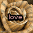 A four- of a rose with text overlays: 'love' in pink, 'is the music', and 'inside you' in white