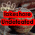 A pixelated image of a baseball with red text overlays reading "lakeshore Undefeated" and "we stomp" in the top section, and "da yard" in the bottom section.