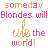 Pixelated text and stylized lettering in orange-pink gradient on white background, arranged in four quadrants with repeated phrases.