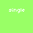 Four square display the word 'single' in white pixelated text on solid backgrounds: green top-left, brown top-right, red bottom-left, and brown bottom-right