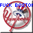 Static pixel art icon with blue text reading "FUCK BOSTON" overlaid on a red circular symbol containing a stylized figure.