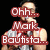 Pixelated image of a person in a sleeveless shirt with red text overlays on black background.