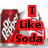 Red soda can with white checkered pattern and ice cubes, text overlays change across frames.