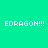 Four identical pixelated text arranged in a , each displaying 'EDRAGON!!!' on solid colored backgrounds