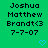Green background with repeated text and blue hearts, static image showing identical of pixelated names and dates