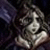 A pixelated animated contact sheet showing a fairy-like character on the left and purple text reading "faerie" on the right against a black background.