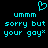 Cyan pixelated text and heart symbol on black background, with identical static text in two side-by-side
