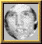 15 grayscale portrait icons with gold borders, each showing a different person's face in close-up view
