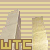 Four identical display a striped background with a beige and brown WTC text block and a pixelated building graphic
