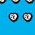 Pixelated black-and-white icon with a stylized 'J' on a blue background, surrounded by partial identical icons.
