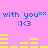 Pixelated blue text with 'with you**' and ':)<' on pink background, yellow horizontal bars shift position across frames.