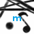 Animated sequence of musical note icons with changing text labels in blue and green, set against a black-and-white abstract background.
