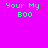 Pixelated green text 'Your My BOO' on bright pink background with animated red sparkles appearing near the top-right and bottom-center.