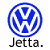 Blue circular logo with stylized 'W' and 'H' symbols inside on white background, below which is black text reading "Jetta."
