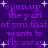 Purple background with repeated text and white star shapes in a pixelated style.