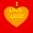Four orange hearts on red background with yellow text "I LOVE LEXI!" above each heart, arranged in two of two