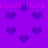 Purple background with repeating dark purple heart shapes and pink text reading 'i love nate' in two horizontal bands.
