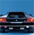 Static pixelated image of a dark-colored car's rear view against a solid blue background, with red taillights and white rear lights visible.