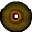 Animated sequence of a yellow and brown circular object transforming into a U-shape, then back to circular, with intermediate distorted forms.