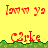 Yellow background with red pixelated text 'Izaww ya' and 'C2rke', green grassy terrain, gray rectangular area on right side.