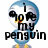 A pixelated penguin icon with text 'i love my penguin' overlaid, showing animation where the lower portion of the penguin is cut off in one view.