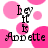 Animated icon with pink polka dots background, black text reading 'be it is Appette' in a stylized font, and visible pixelation artifacts.